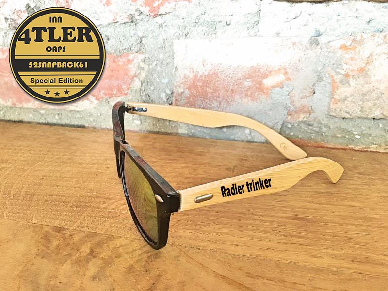 Holz Sonnenbrille " Radlertrinker "