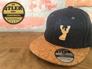  "Hirsch- Holzlogo" Innviertler Cap mit Korkschild